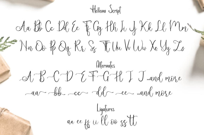 Hellena Font Duo With Additional Ornament - So Fontsy