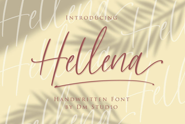 Hellena - Handwritten Script Font Font Dm Letter Studio 