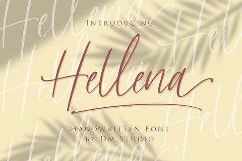 Hellena - Handwritten Script Font Font Dm Letter Studio 