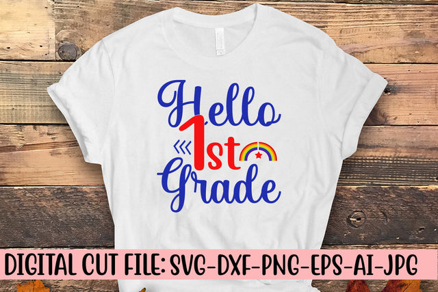 Hello 1st Grade SVG Cut File SVG Syaman 