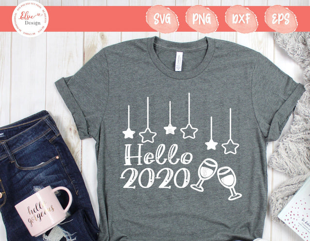 Hello 2020 - SVG, PNG, DXF, EPS SVG Elsie Loves Design 