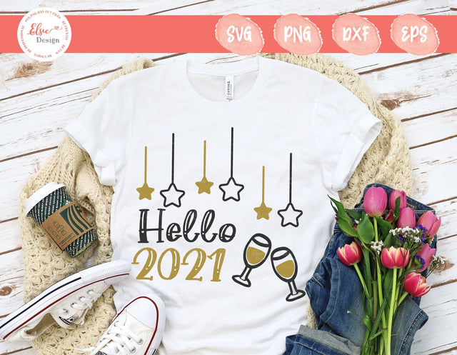 Hello 2021 - SVG, PNG, DXF, EPS SVG Elsie Loves Design 