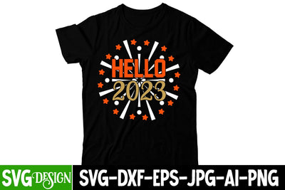 Hello 2023 SVG Cut File , Hello 2023 SVG Quotes SVG BlackCatsMedia 