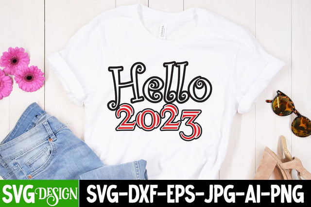 Hello 2023 SVG Cut File SVG BlackCatsMedia 