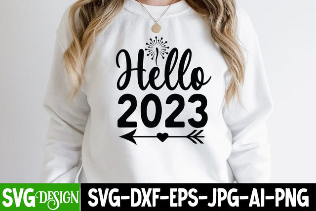 Hello 2023 SVG Cut File SVG BlackCatsMedia 