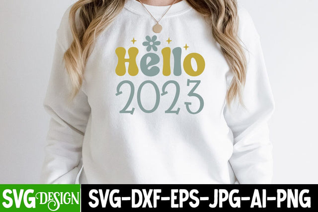 Hello 2023 SVG Cut File SVG BlackCatsMedia 
