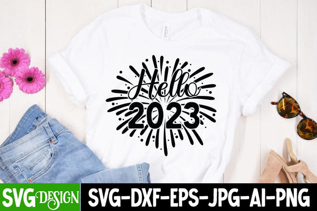 Hello 2023 SVG Cut File SVG BlackCatsMedia 
