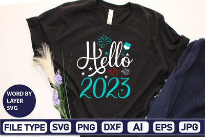 Hello 2023 SVG Design SVGs,Quotes and Sayings,Food & Drink,On Sale, Print & Cut SVG DesignPlante 503 