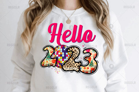 Hello 2023 SVG Sublimation Regulrcrative 