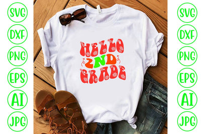 Hello 2nd Grade Retro SVG SVG Syaman 
