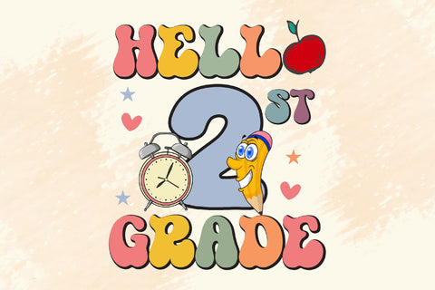 Hello 2nd Grade, Second Grade SVG Cricut Sublimation Rupkotha 