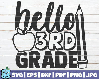 Hello 3rd Grade SVG MintyMarshmallows 