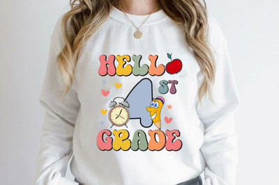 Hello 4th Grade, Fourth Grade SVG Cricut Sublimation Rupkotha 