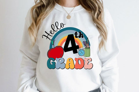 Hello 4th Grade, Fourth Grade SVG Files SVG Rupkotha 