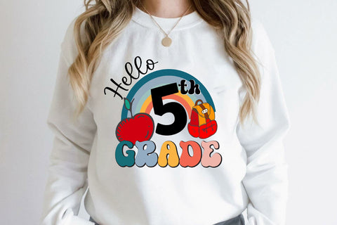 Hello 5th Grade, Fifth Grade SVG Files SVG Rupkotha 