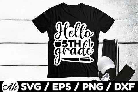 Hello 5th grade Stickers SVG akazaddesign 