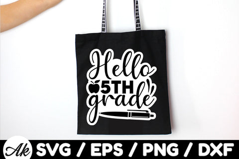 Hello 5th grade Stickers SVG akazaddesign 