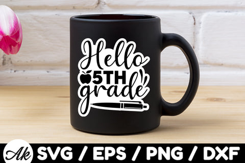 Hello 5th grade Stickers SVG akazaddesign 