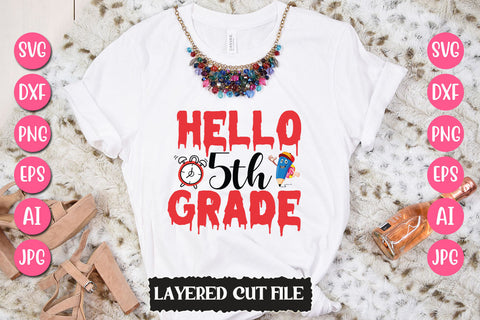 Hello 5th Grade SVG Cut File SVG Newmockups 
