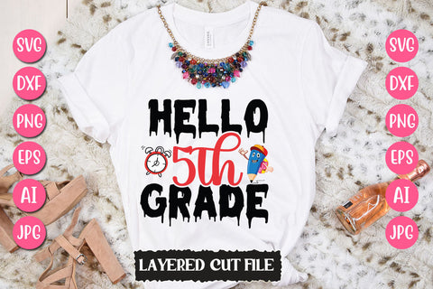 Hello 5th Grade SVG Cut File SVG Newmockups 