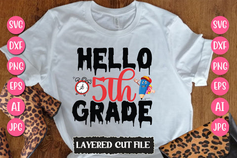 Hello 5th Grade SVG Cut File SVG Newmockups 