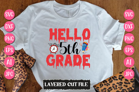 Hello 5th Grade SVG Cut File SVG Newmockups 