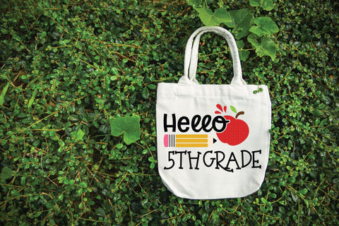 Hello 5th Grade - SVG, PNG, DXF, EPS SVG Elsie Loves Design 