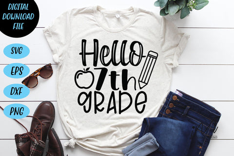 Hello 7th grade svg, 7th grade teacher t shirt, 7th grade cricut SVG Isabella Machell 