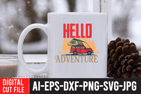 Hello Adventure SVG Cut File , Hello Adventure SVG SVG BlackCatsMedia 