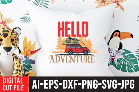 Hello Adventure SVG Cut File , Hello Adventure SVG SVG BlackCatsMedia 