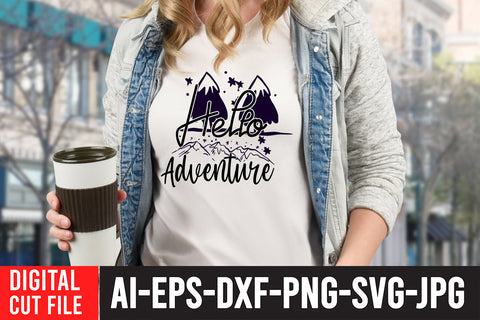 Hello Adventure SVG Cut File SVG BlackCatsMedia 