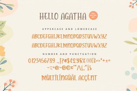 Hello Agatha Font Duo Font Zeenesia Std 