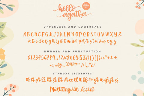 Hello Agatha Font Duo Font Zeenesia Std 