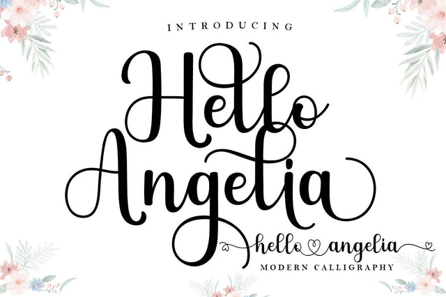 Hello Angelia Font Manjali_Studio 