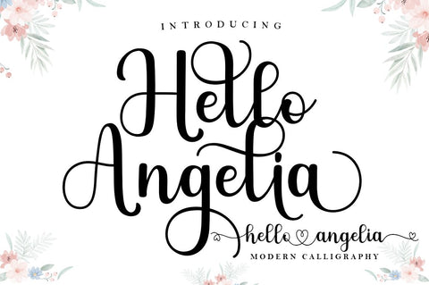 Hello Angelia Font Manjali_Studio 