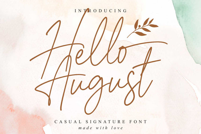 Hello August Font Mozarella 