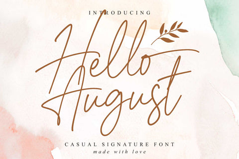 Hello August Font Mozarella 