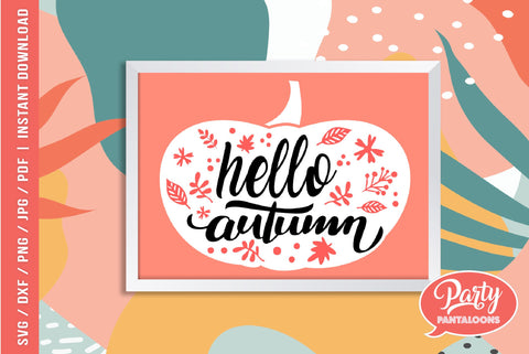 HELLO AUTUMN | cute Thanksgiving SVG SVG Partypantaloons 