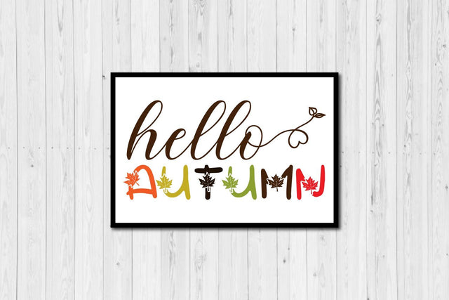 Hello autumn Fall sign SVG SVG Paper Switch 
