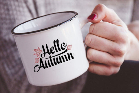 Hello Autumn Lettering Phrase Text Graphic svg SVG Zoya Miller 