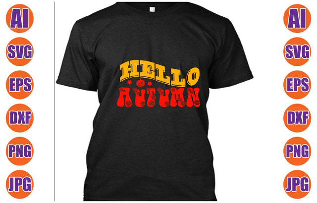 Hello Autumn Retro SVG SVG Syaman 