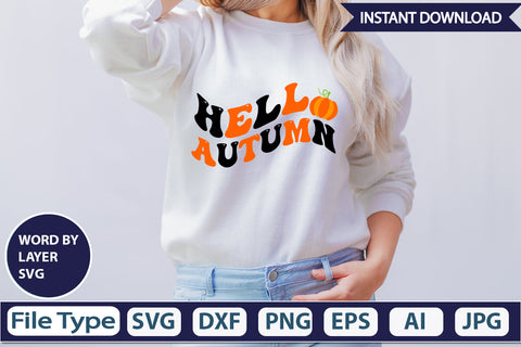 Hello Autumn SVG Cut File SVG DesignPlante 503 