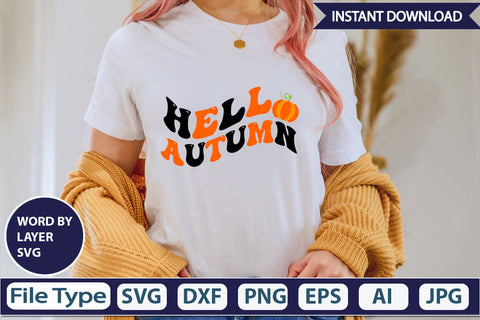 Hello Autumn SVG Cut File SVG DesignPlante 503 