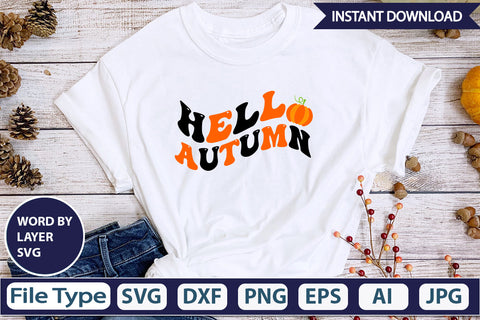 Hello Autumn SVG Cut File SVG DesignPlante 503 
