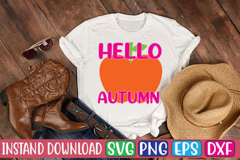 Hello Autumn SVG Cut File SVGs, Quotes and Sayings, Food & Drink, Holiday,On Sale, SVG Studio Innate 