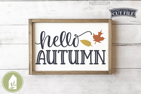 Hello Autumn SVG | Fall Front Door Sign SVG SVG LilleJuniper 