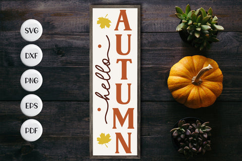 Hello Autumn SVG, Fall Porch Sign SVG SVG CraftLabSVG 