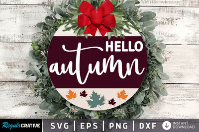 Hello autumn SVG SVG Regulrcrative 