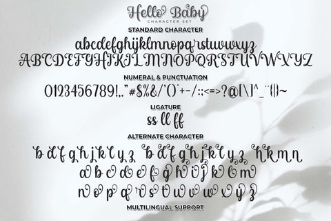 Hello Baby Font love script 