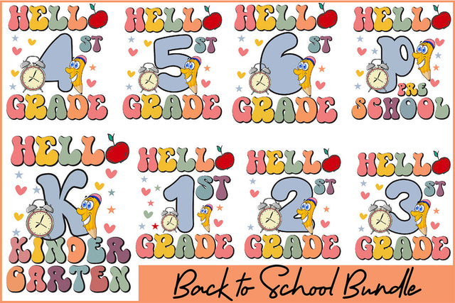 Hello Back to School Bundle Sublimation Rupkotha 